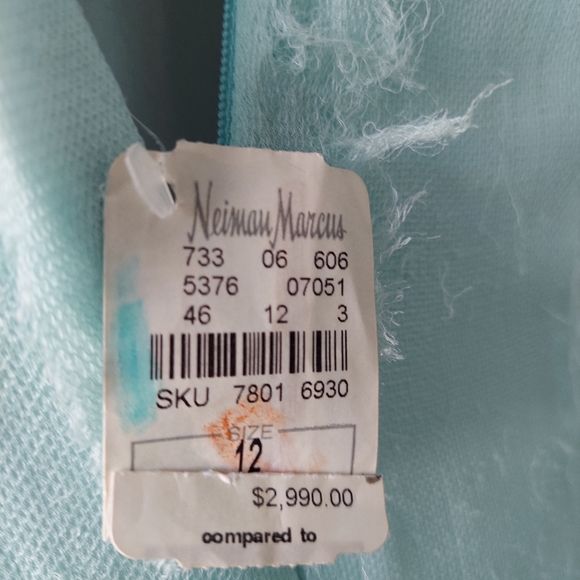 ◇$3,000 CAROLINA HERRERA MINT SILK RUNWAY GOWN US 12 - Picture 7 of 9